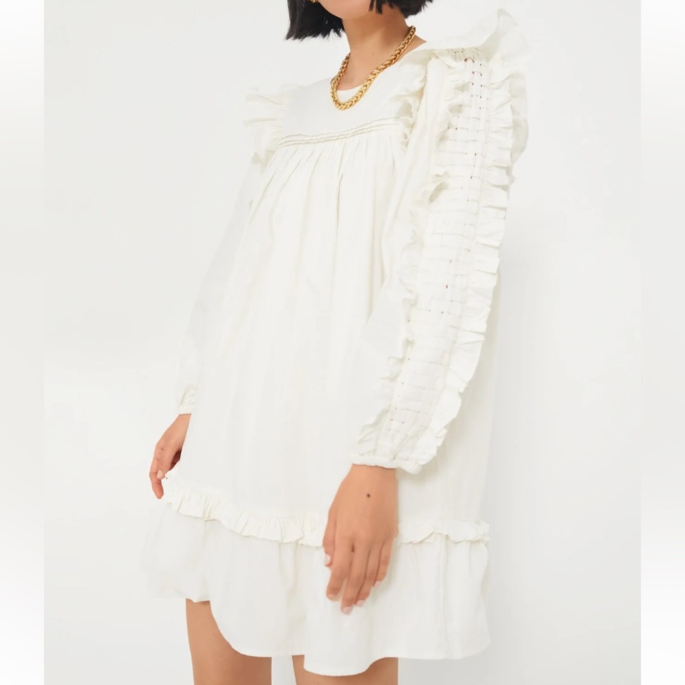 Tuckernuck Cleobella Ivory Anabelle Organic Cotton Mini Dress Medium